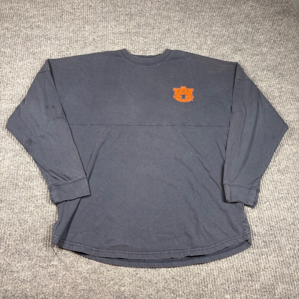 Pressbox Shirt Women's S Auburn Tigers Spirit Jersey Navy Blue Long Sleeve